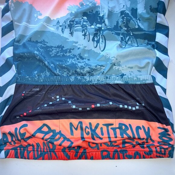 Peaksports Cycling Jersey Unisex S Multicolor Polyester Short Sleeve Zipper - Picture 5 of 8